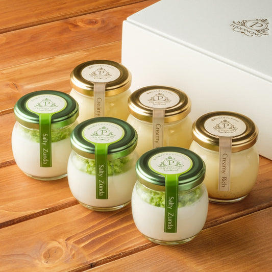 【仙台産の朝採り枝豆の泉翠玉使用】仙台塩ずんだクラッシュ3個＆【やわらかめ】クリーミーリッチ3個セット